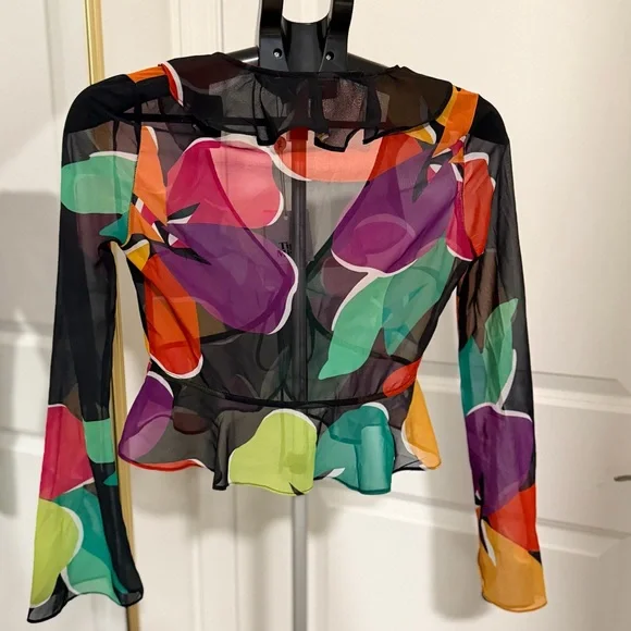 NWT | Tiger Mist Tarvey Top in Acid Floral - Picture 5 of 5